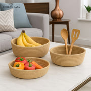 Aria Jute Harmony Basket β Set of 3